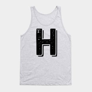 Capital Letter H Name Initial Monogram Tank Top